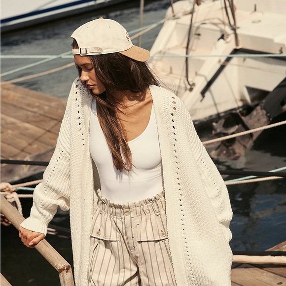Free people Cream Knit Cardigan - Picture 1 of 5